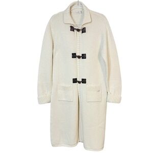 Fisherman Out of Ireland Long Wool Toggle Button Sweater Coat Women's Size Large